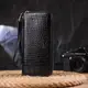 Горизонтальный кошелек для женщин из натуральной фактурной кожи под крокодила CANPELLINI 21623 Черный