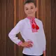 Вышиванка для мальчика Майкл с красной вышивкой 116