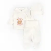 Комплект для новорожденных рубашка ползуны шапочка Teddy basket интерлок
