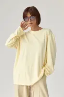 Однотонний базовий лонг oversize - лимонний цвет, ONE SIZE