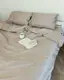 Постельное белье семейное Dushka Home Сатин Люкс 20907 160х215х2 см светло-серый