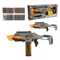 Автомат Blaze Storm, автоматичний принцип роботи, стріляє м’якими патронами. Grey (160045)