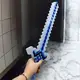 Меч "Майнкрафт/Minecraft" 58,5 см (свет, звук) голубой