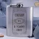 Фляга стальная "Свекор №1 во всем мире", украинская, Деревянная подарочная коробка с гравировкой