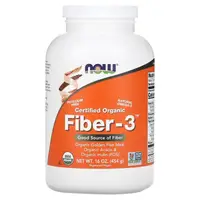 Натуральная добавка NOW Fiber-3, 454 грамм