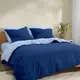 Двуспальное постельное белье с простыней на резинке DENIM BREEZE CS1