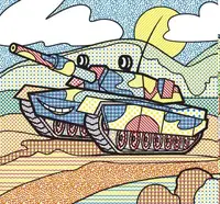 Водные раскраски "Военная техника" (укр)