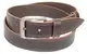Мужской кожаный ремень под джинсы Skipper 1114-38-4 коричневый 3,8 см