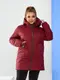Куртка женская зимняя бордовая код П837 4XL