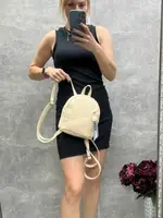 Беж — стильный, молодежный и миниатюрный рюкзак Lady Bags на молнии (0438)
