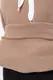 Худи женский на флисе цвет мокко 182R22037