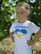 Детская патриотическая футболка с принтом Майбутнє України белая,детские футболки с украинской символикой