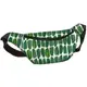 Сумка на пояс бананка Bumbag Листья на белом фоне 27x16 см (BB_18J023_BL_BL)