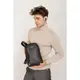 Кожаный мужской рюкзак (сумка-слинг) на одно плечо Chest Bag черный