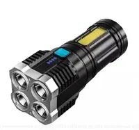 Ліхтар ручний акумуляторний до 200 м, з USB-зарядкою, X-509-4LED+COB