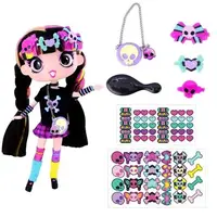Игровой набор с куклой FASHION DECORA GIRLZ - ЛУНА (с аксессуарами и наклейками)