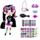 Игровой набор с куклой FASHION DECORA GIRLZ - ЛУНА (с аксессуарами и наклейками)