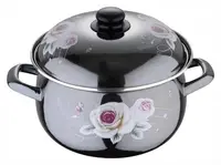 Эмалированная кастрюля White Rose на 4,8 л Wellberg WB-3161