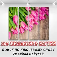 Модульні триптих картини, на ПВХ тканини, 90x110 см, (90x25-4)
