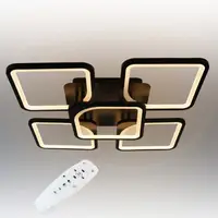 Потолочная LED люстра, светильник светодиодный черный Sunlight  5631/4+1