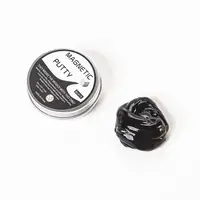 Пластилін магнітний Magnetic Putty в металевому боксі + 4 очі Чорний