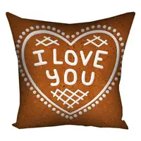 Подушка с принтом габардиновая I love you 50x50 см 5P_15L002