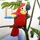 Говорящий попугай повторюшка Красный Parrot Talking