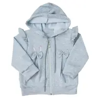 Кофта детская для девочки на змейке GABBI KR-10-18 Зайка Серый меланж на рост 92 (11365)