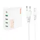 Адаптер сетевой HOCO Vision five-port charger C114A |4USB/1Type-C, PD/QC, 65W/3A|