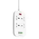 Удлинитель сетевой Ldnio SC4407 |2500W, 2m  EU Plug, 4 USB, 4 Sockets. QC3.0, 3.1A|/8W|