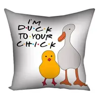 Подушка c принтом габардиновая I'm duck to your chick 50x50 см (5P_DR006)