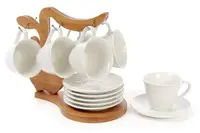 Набор кофейный на бамбуковой подставке 13 пр. Naturel BonaDi 375-334