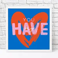 Постер в рамке You have my 30x30 см (WKMT_21L002_WH)
