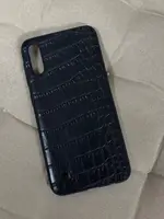 Чехол для Samsung Galaxy M10 - Под кожу крокодила, Черный