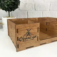 Органайзер настільний з дерева з логотипом на замовлення
