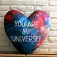 Подушка сердце XXL You are my universe! 57x57 см (6PS_15L036)