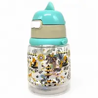 Бутылка для воды с трубочкой (0,4л), бирюзовая