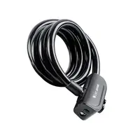 Замок велосипедний West Biking YP0705047 Black з ключем 1,2 m протиугінний велозамок
