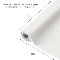 Самоклеюча екошкіра у рулоні 1.37*3m*0.5mm Білий (D) SW-00001415