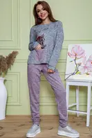 Женский костюм штаны + кофта, серо-пудрового цвета, 172R1211-2