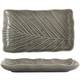 Блюдо для подачи Limited Edition Leaf Grey B010787 24.5х17 см серое