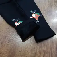 Детские теплые лосины с начесом "ЗОЛОТО" Art: 627-3 Merry Christmas Чорні 70 см. 5-6 років
