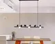 Люстра подвесная LOFT на 6 лампочек 26834 Черный 30-150х20х91 см.