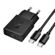 Адаптер сетевой HOCO C to C cable Speed single-port PD ultra-thin charger set N74 |1Type-C, 25W/3A, PD/QC|