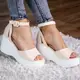 Женские босоножки Fashion Jadou 3026 40 размер 25 см Бежевый