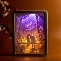 3D настольная картина-ночник "Первый поцелуй" 3DTOYSLAMP