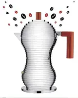 Гейзерная кофеварка 300 мл Alessi Pulcina на 6 чашек красная