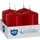Набір свічок 4 шт. циліндр Bispol AURA Candles Бордові (sw40/60-036)