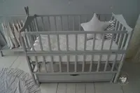 Ліжко дитяче Baby Comfort ЛД3 сіра з шухлядою