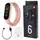 Фитнес браслет FitPro Smart Band M6 (смарт часы, пульсоксиметр, пульс). Цвет розовый